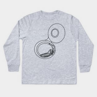 Rough Tuba Drawing Kids Long Sleeve T-Shirt